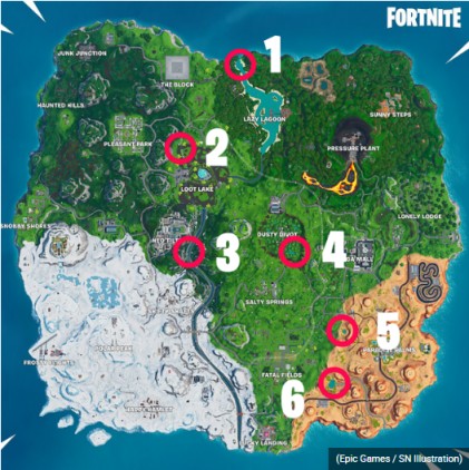 Fortnite Beach Party Locations