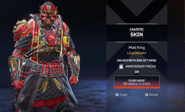 Caustic Mad King New Skins